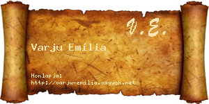 Varju Emília névjegykártya